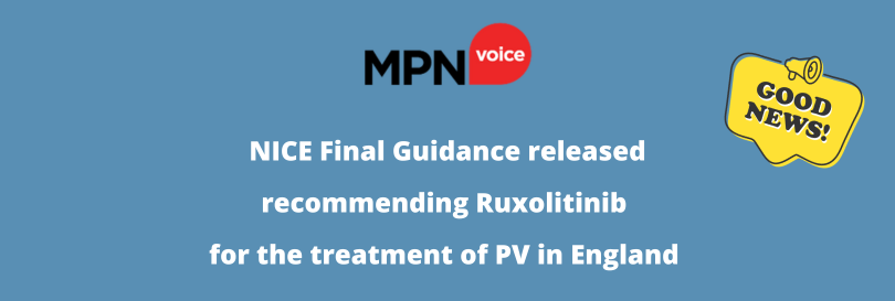 NICE guidance on Rux for treatment of PV final guidance