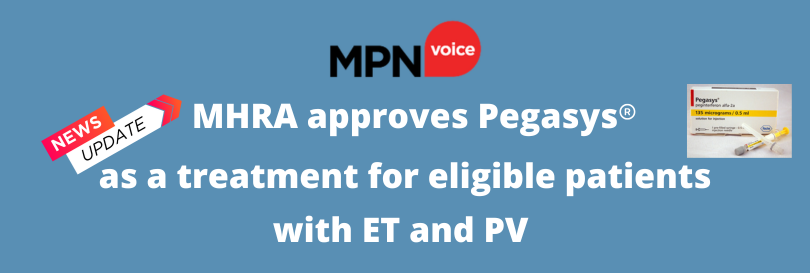 MHRA approval of Pegasys for ET and PV